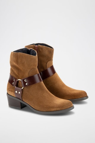 Bottines en nubuck Serraje - Marron