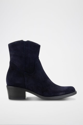 Bottines en nubuck Serraje - Bleu marine