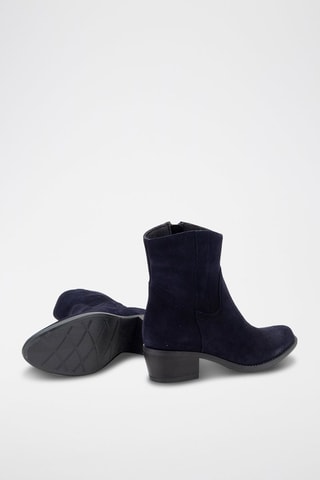 Bottines en nubuck Serraje - Bleu marine