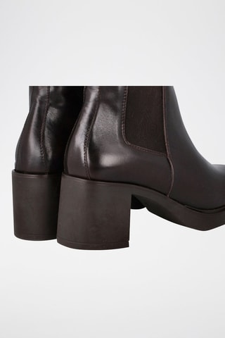 Bottines en cuir Alcora - Marron foncé