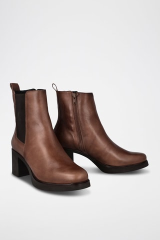 Bottines en cuir Alcora - Marron