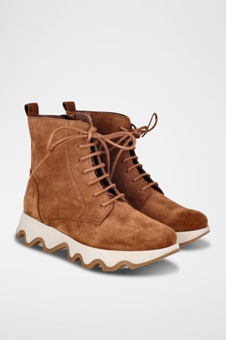 Botins em nobuck Ola - Castanho-claro