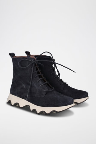 Botins em nobuck Ola - Azul-marinho
