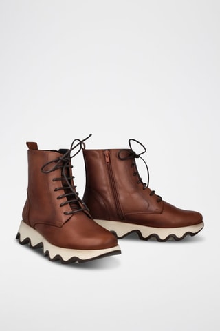 Botins em couro Ola - Castanho