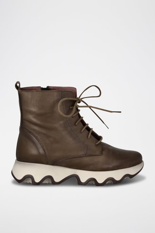 Botins em couro Ola - Caqui