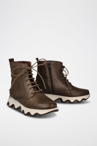 Botins em couro Ola - Caqui