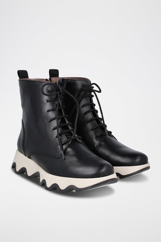 Botins em couro Ola - Preto