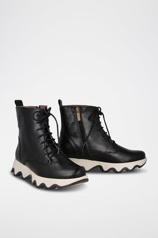 Botins em couro Ola - Preto