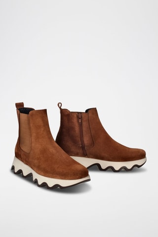 Botins em nobuck Ola - Castanho