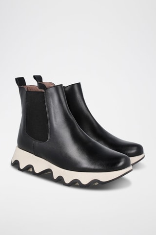 Botins em couro Ola - Preto 
