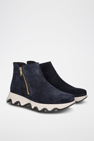 Botins em nobuck Ola - Azul-marinho