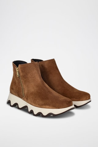 Botins em nobuck Ola - Castanho