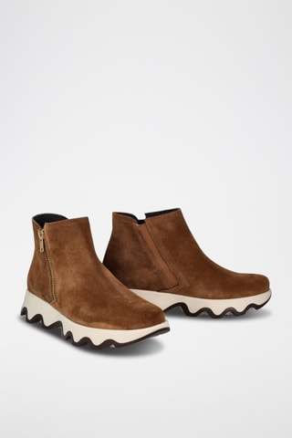 Botins em nobuck Ola - Castanho