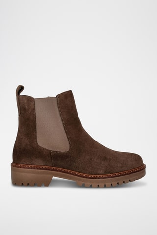 Bottines en nubuck - Taupe
