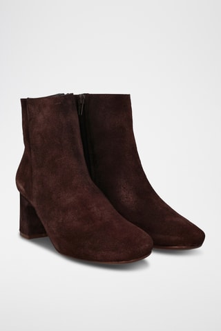 Bottines en nubuck - Marron
