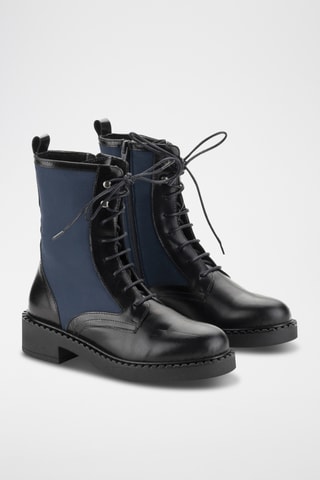 Bottines en cuir - Noir