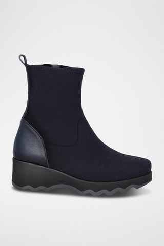 Botins em couro - Azul-marinho