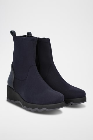 Botins em couro - Azul-marinho