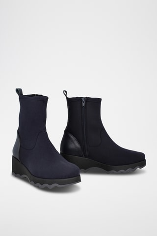 Botins em couro - Azul-marinho