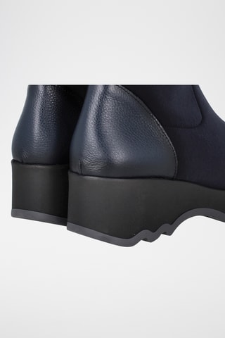 Botins em couro - Azul-marinho