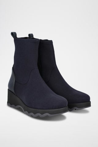 Botins em couro - Azul-marinho
