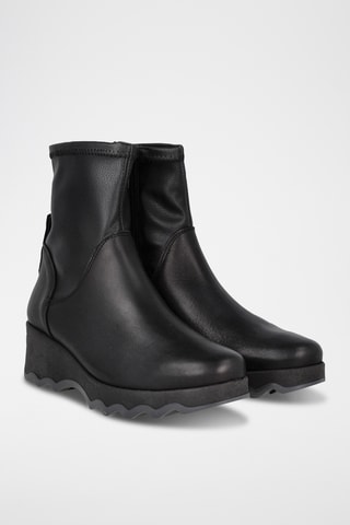 Bottines en cuir - Noir