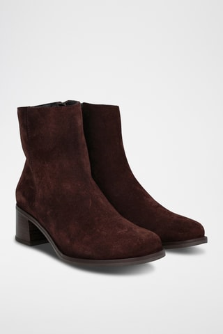 Bottines en nubuck - Marron