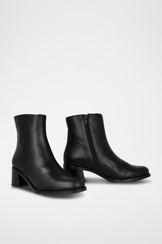 Bottines en cuir - Noir