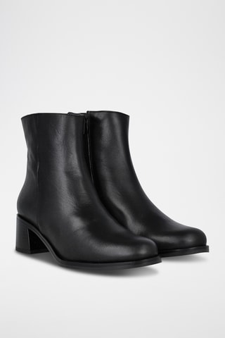 Bottines en cuir - Noir