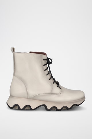 Botins em couro - Bege