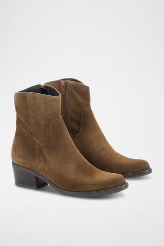 Bottines en nubuck - Marron
