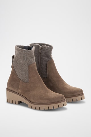 Bottines en nubuck - Marron