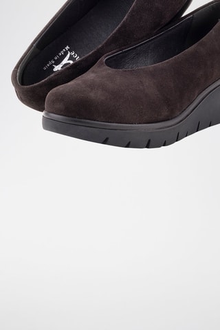 Leren Loafers met Sleehak Serraje - Bruin