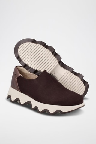 Platform Slip-ons Ola - Donkerbruin