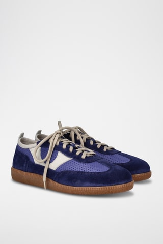 Leren Sneakers - Donkerblauw