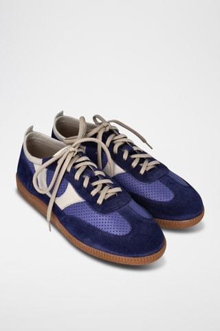 Leren Sneakers - Donkerblauw