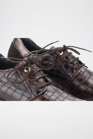 Leren Wedge Sneakers Serena - Bruin