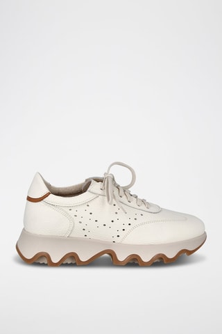 Leren Platform Sneakers Ola - Beige