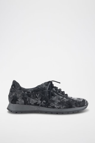Leren Sneakers Ventura - Donkergrijs