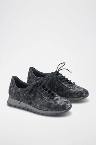 Leren Sneakers Ventura - Donkergrijs