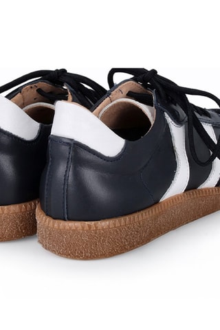 Nubuck en Nappaleren Sneakers - Marineblauw