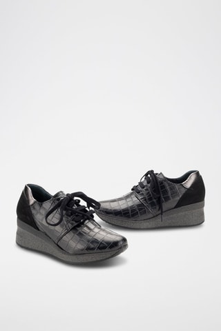 Nubuck Wedge Sneakers Coco - Zwart