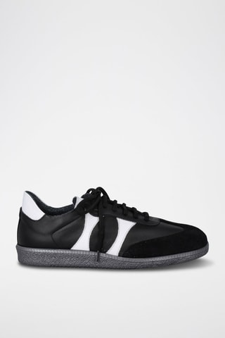 Nubuck en Nappaleren Sneakers - Zwart