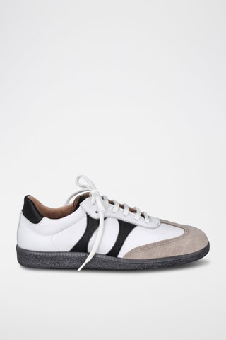 Leren Sneakers - Wit en Grijs