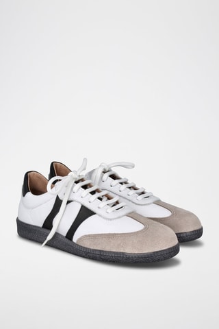 Leren Sneakers - Wit en Grijs