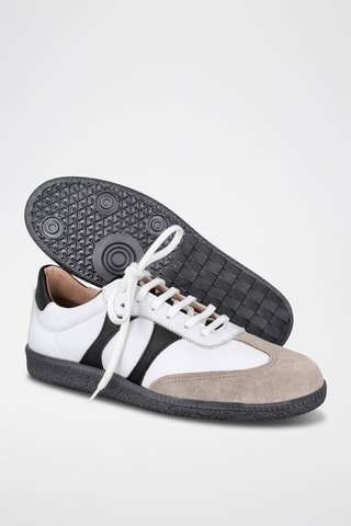 Leren Sneakers - Wit en Grijs