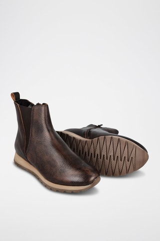 Hoge Leren Sneakers Aviador - Zwart en Bruin