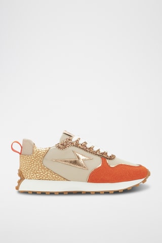 Platform Sneakers Lunelle - Beige en oranje