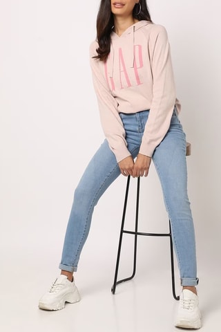 Maglia con cappuccio - Rosa