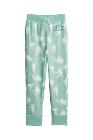 Joggingbroek met tie and dye - Zeegroen